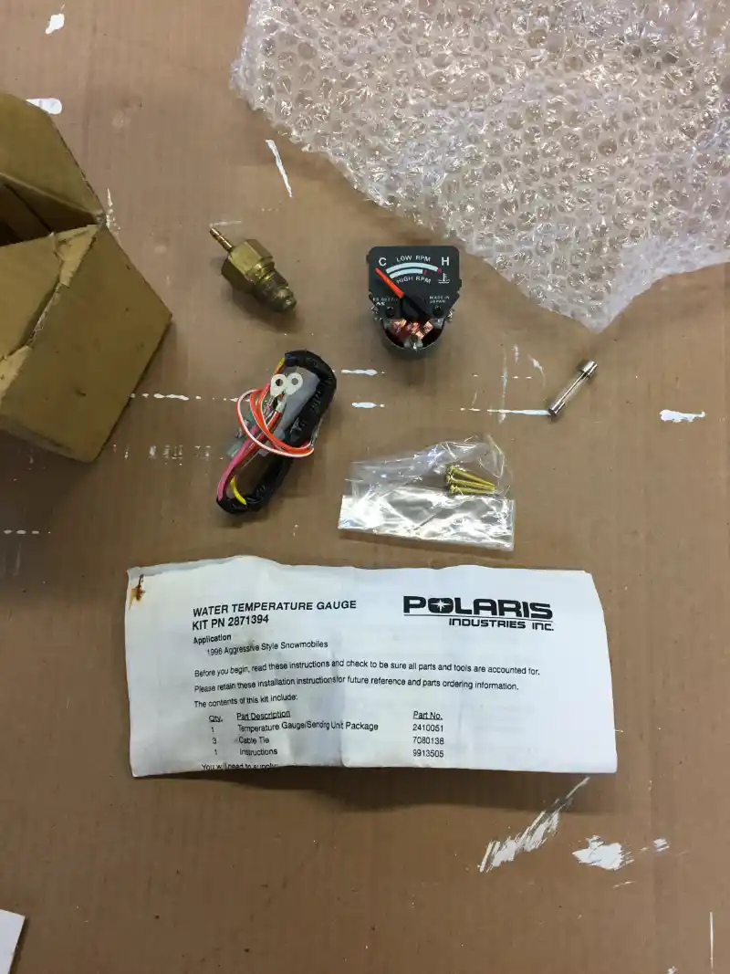 Polaris snowmobile temperature gauge image 2